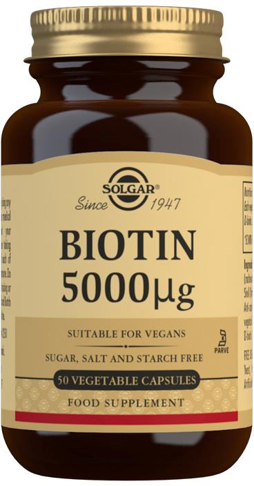 Solgar Biotin 5000 µg Vegetable Capsules 50st