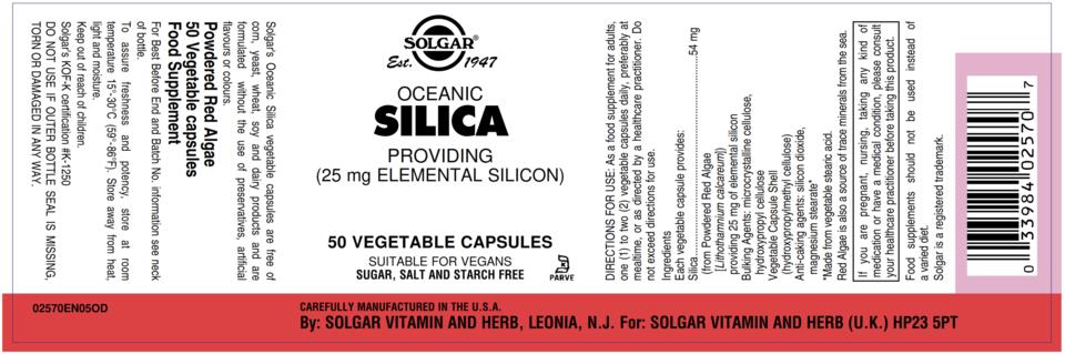 Solgar Oceanic Silica 25 mg Vegetable Capsules 50st