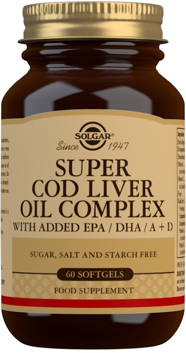 Solgar Super Cod Liver Oil Complex Softgels 60 st