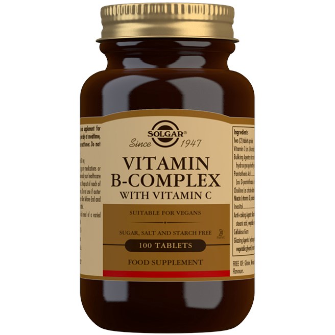Solgar Vitamin B-Complex with Vitamin C Tablets 100 st