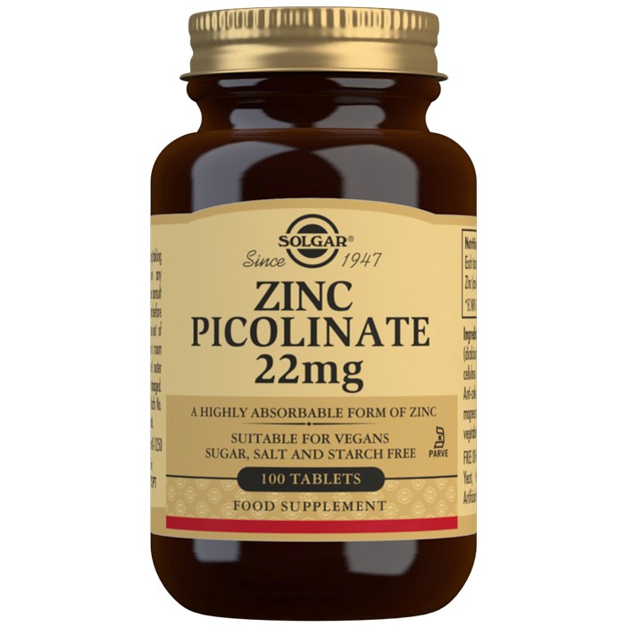 Solgar Zinc Picolinate 22 mg Tablets 100 st