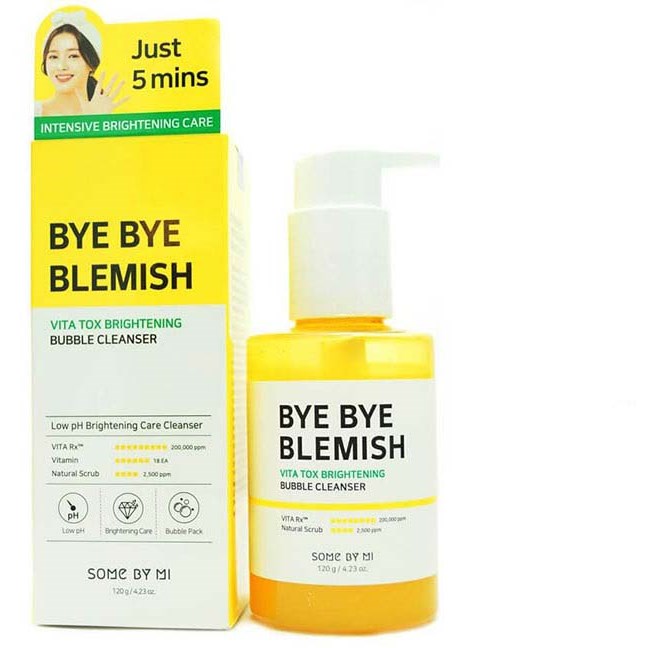 Alternativ bild 1 för SOME BY MI_Bye Bye Blemish Vita Brightening Bubble Cleanser nourishing facial cleansing foam 120g