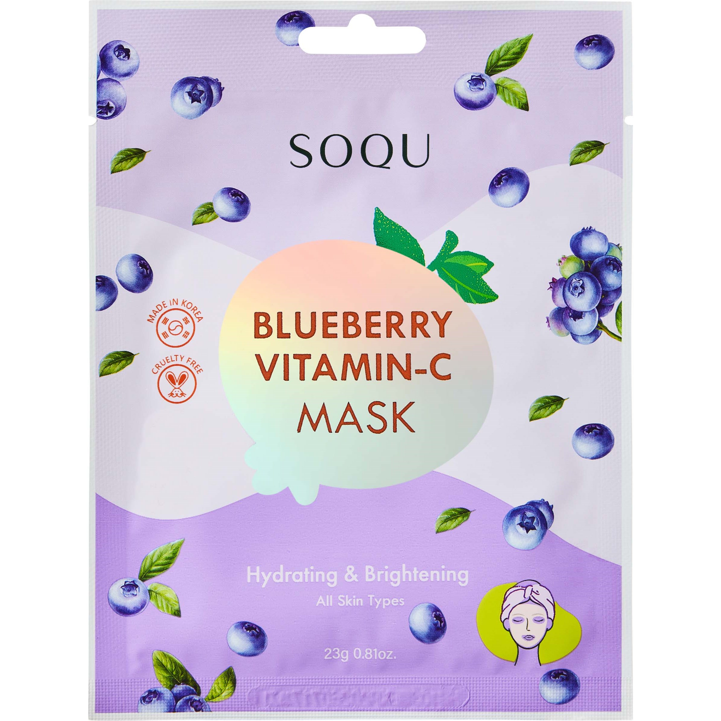 SOQU Blueberry Vitamin C Sheet Mask billede