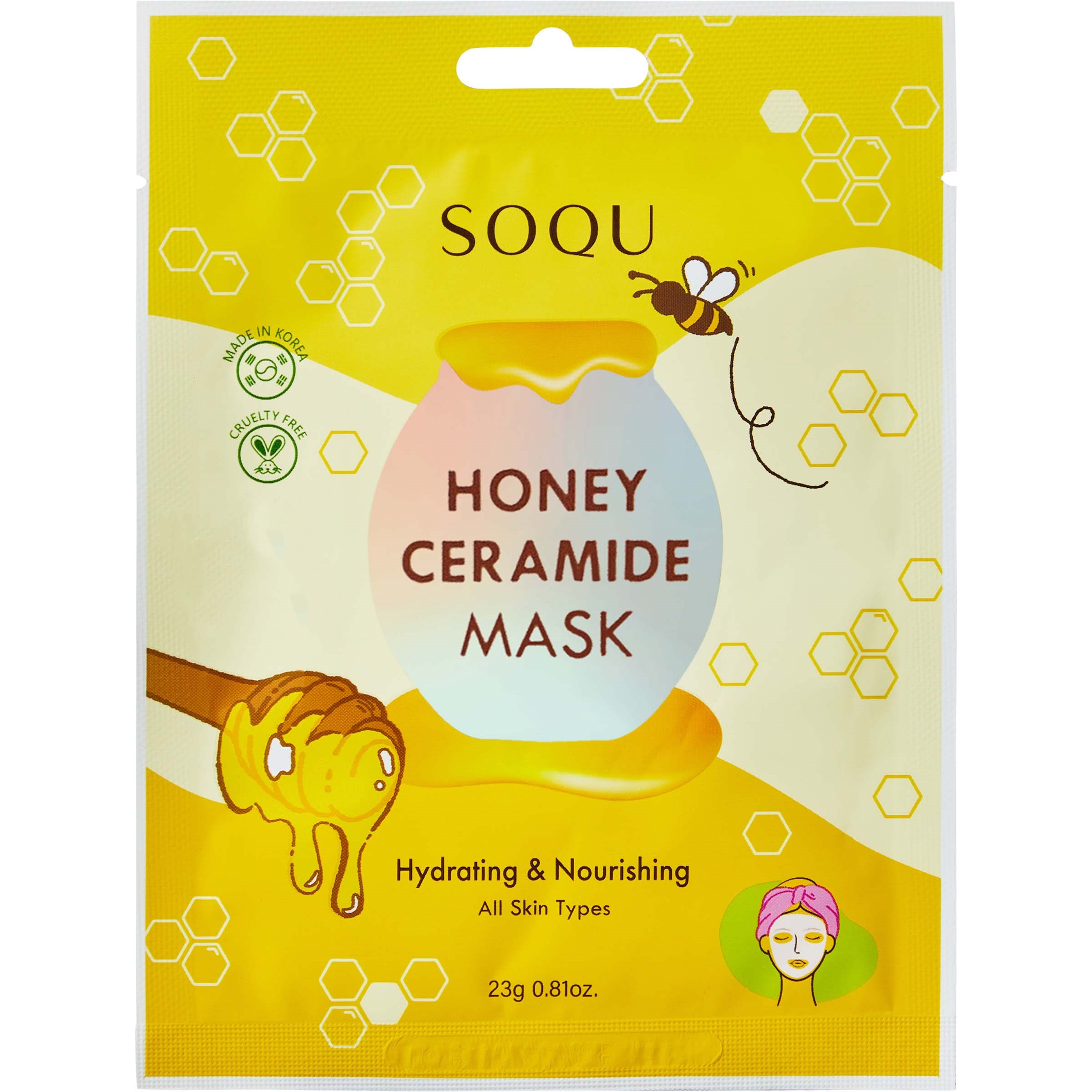 SOQU Honey Ceramide Sheet Mask billede