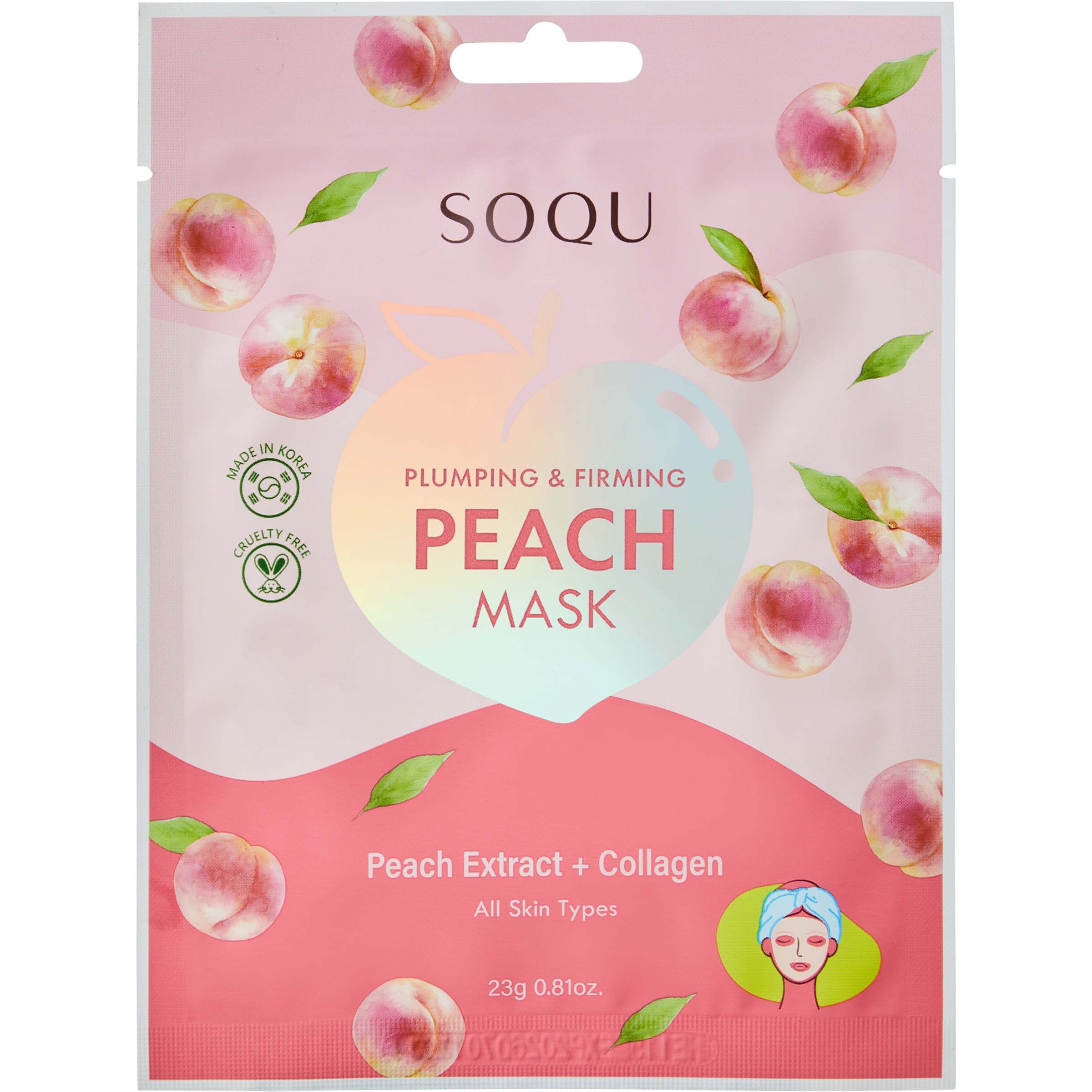SOQU Peach Sheet Mask billede