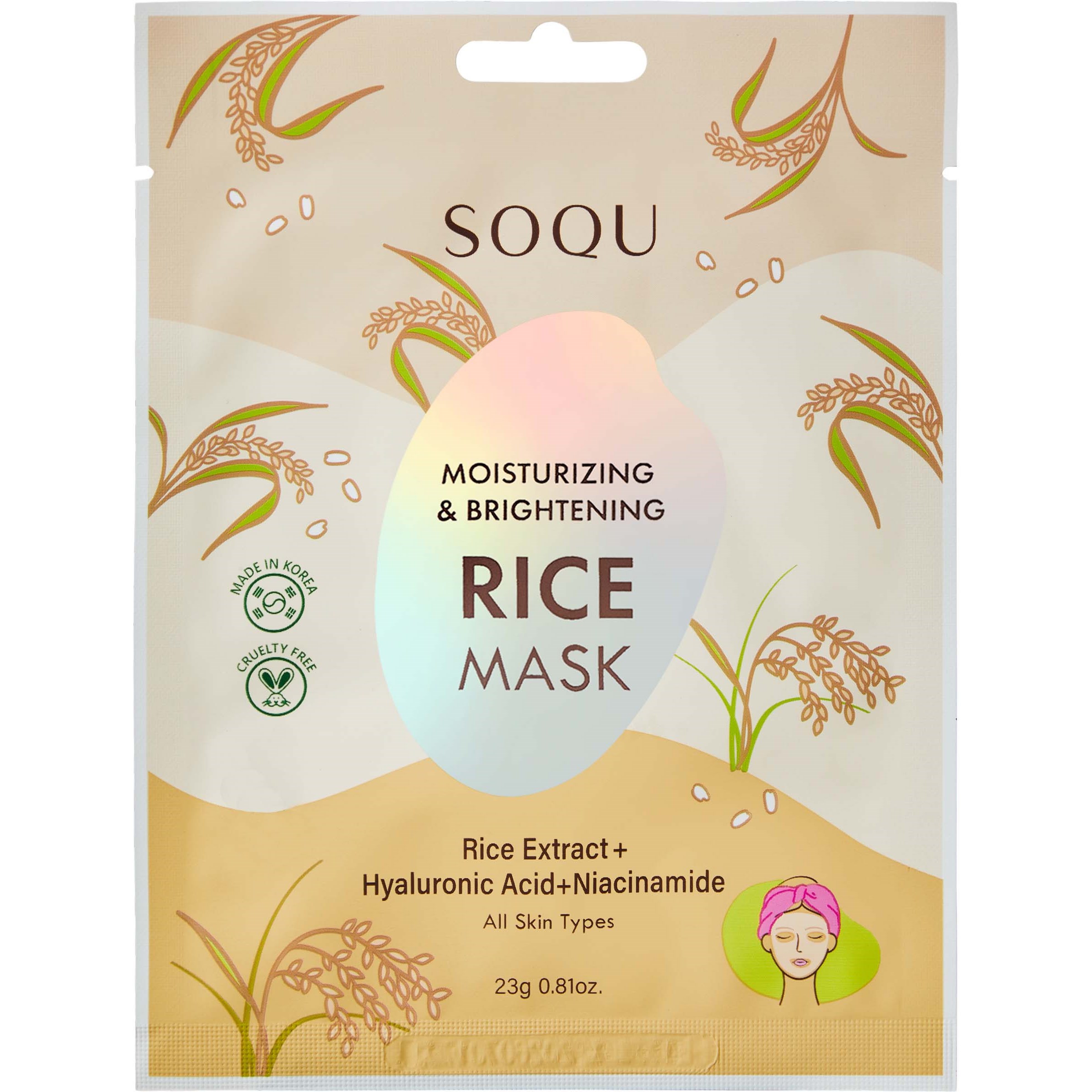SOQU Rice Sheet Mask billede