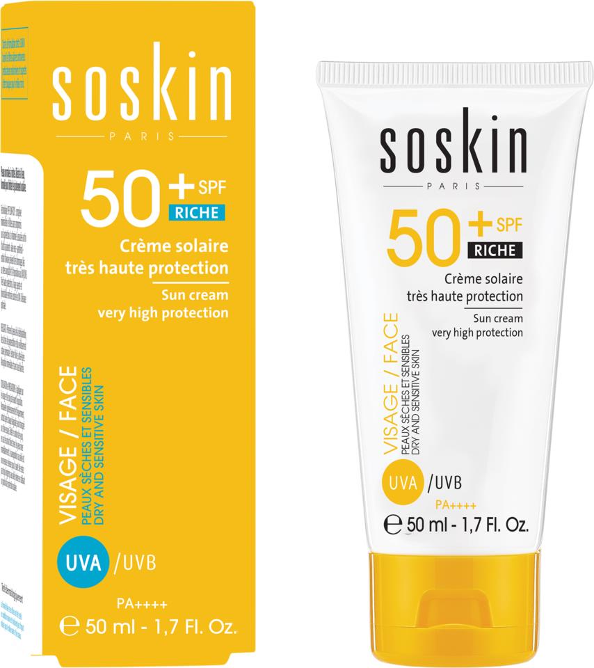 SOSkin Sun Guard SPF50+ Rich Sun Cream Very High Protection 50ml