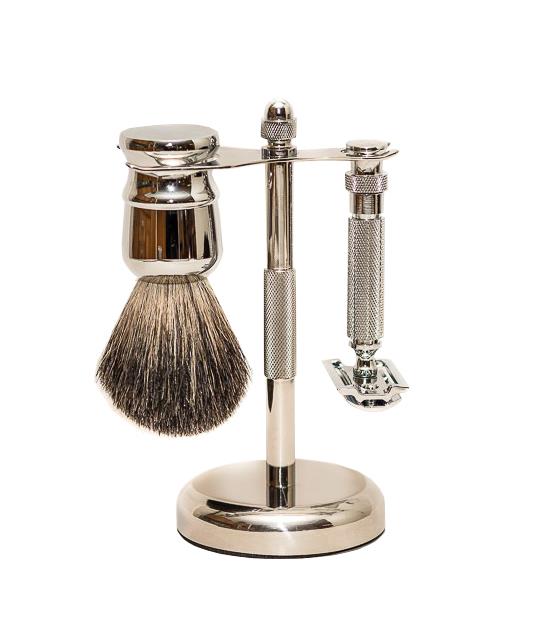 Sovereign Products Chrome Badger & Short Daddy Shaving Set