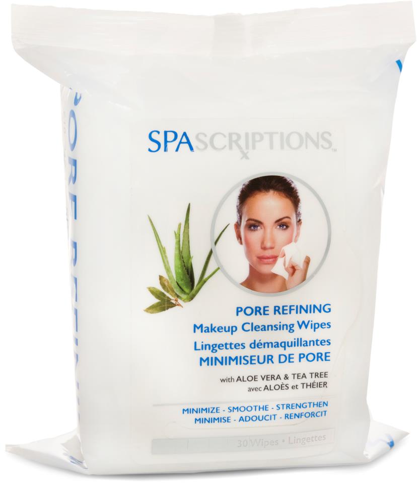SpaScriptions Pore Refining Makeup Cleansing Wipes 30 st