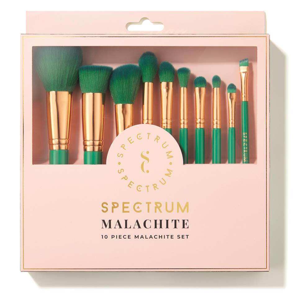Spectrum 10 Piece Malachite Brush Set