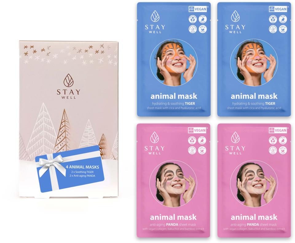 Stay Well Animal Masks 4pcs of 20 g