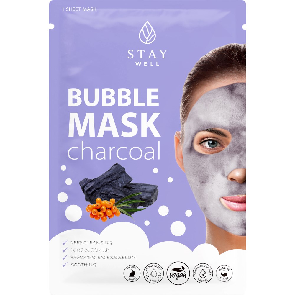 Stay Well Deep Cleansing Bubble Mask Charcoal 1 pcs 20 g billede