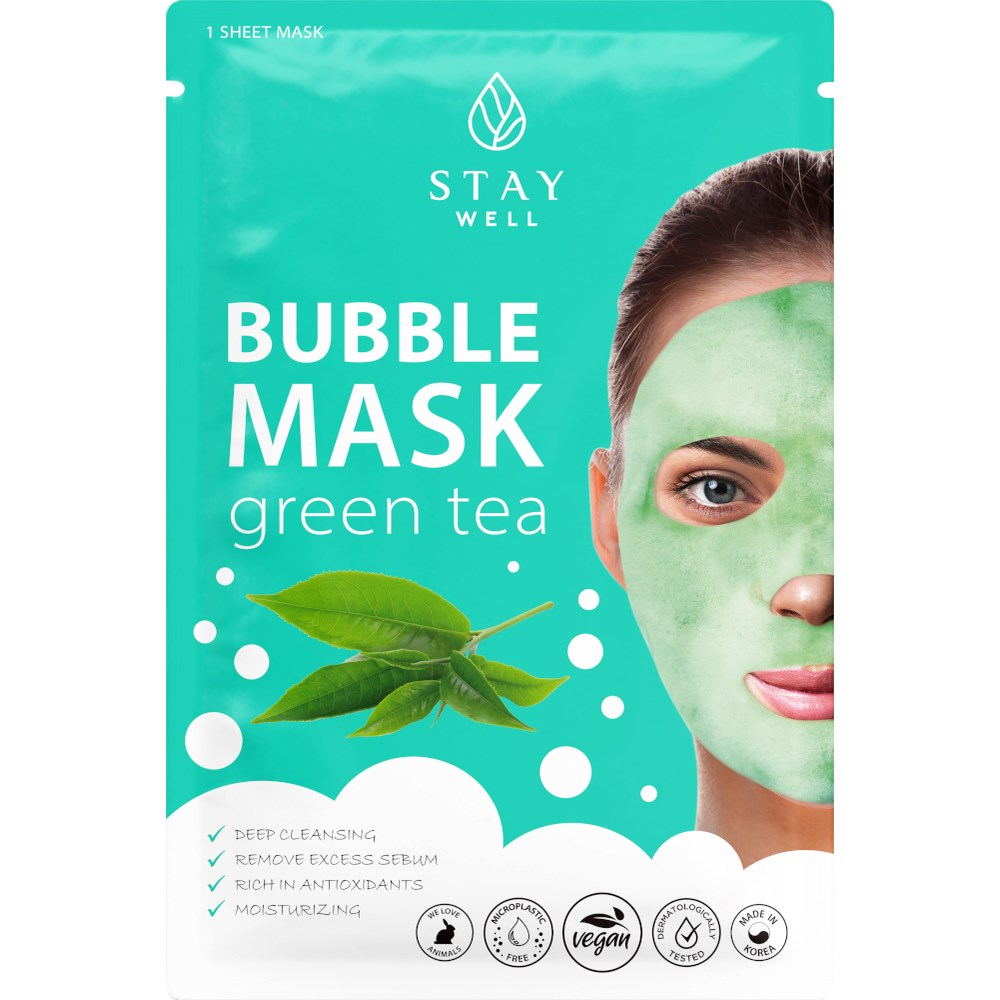 Läs mer om Stay Well Deep Cleansing Bubble Mask Green Tea 1 pcs 20 g