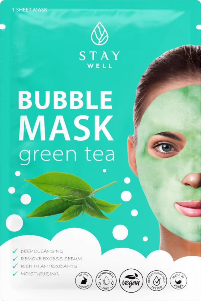 STAY Well Deep Cleansing Bubble Mask Green Tea 1 pcs