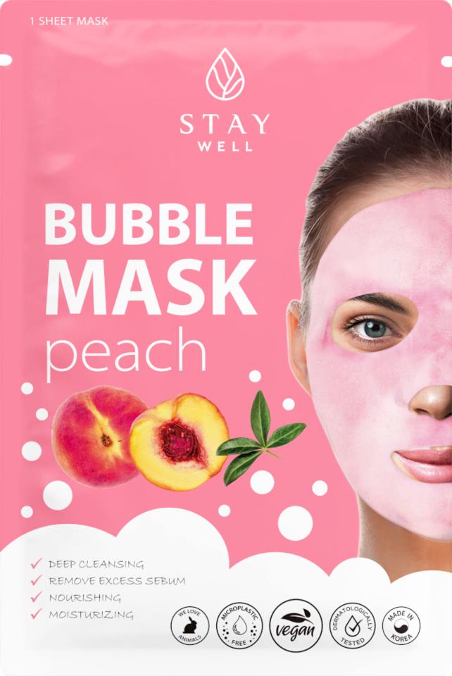 STAY Well Deep Cleansing Bubble Mask Peach 1 pcs