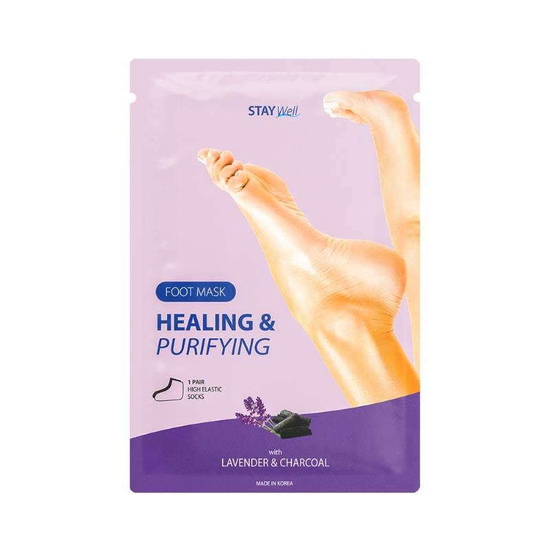 STAY Well Healing & Purifying Foot Mask CHARCOAL 1 pc