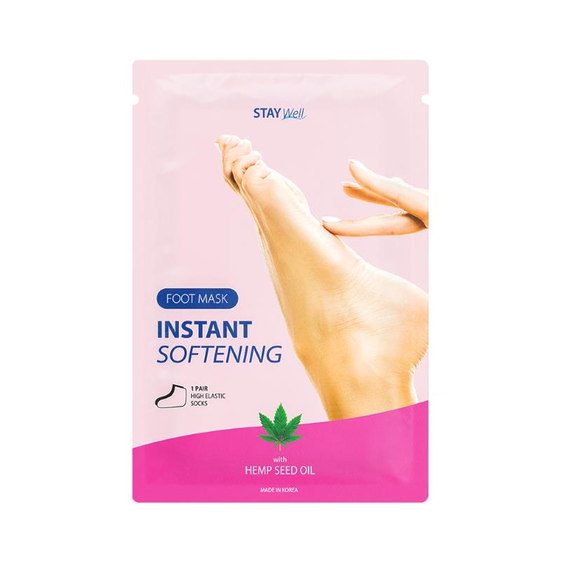 STAY Well Instant Softening Foot Mask HEMP SEED 1 pc