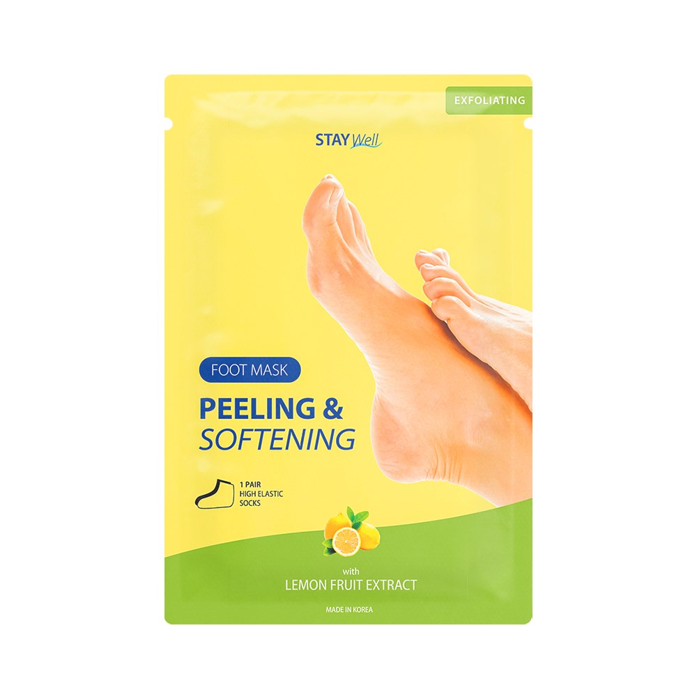 Stay Well Peeling & Softening Foot Mask Lemon billede