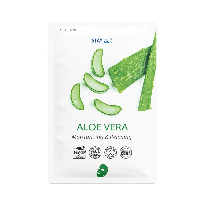 Stay Well Vegan Sheet Mask - Aloe 20 g billede