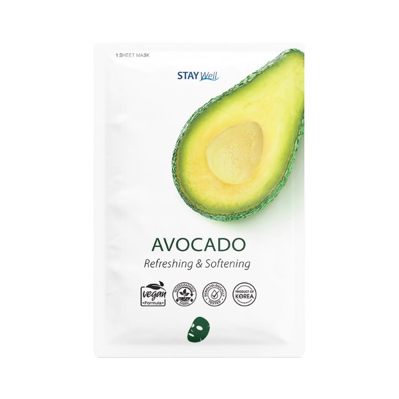 Stay Well Vegan Sheet Mask - Avocado 20 g billede