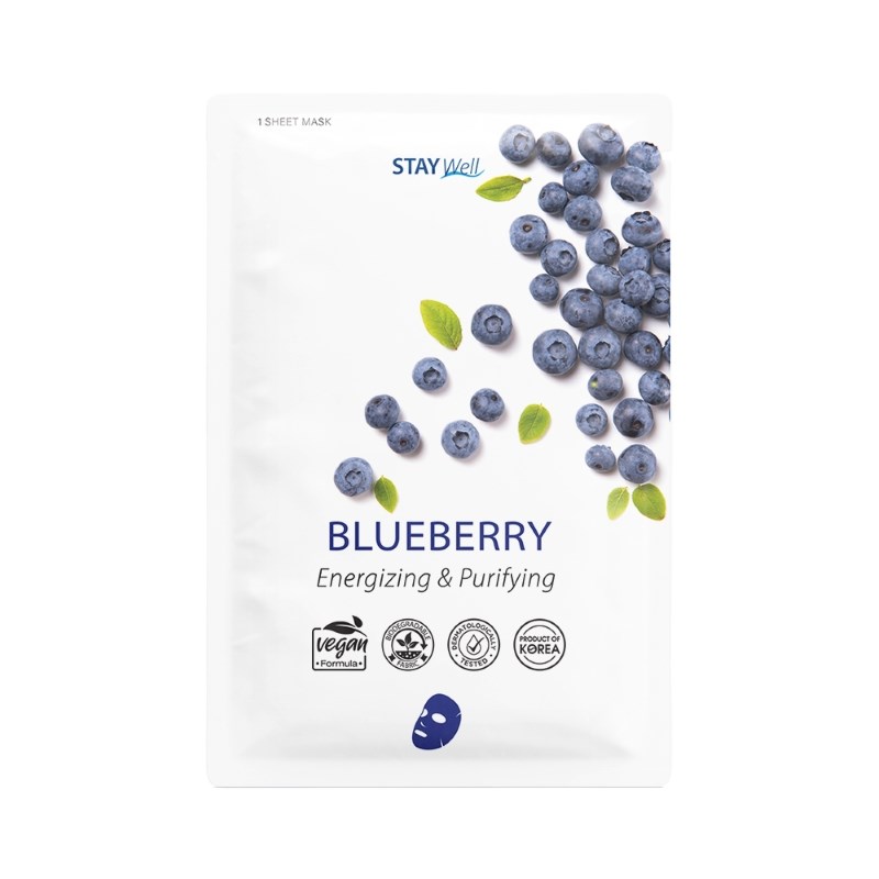 Bilde av Stay Well Vegan Sheet Mask - Blueberry 20 G