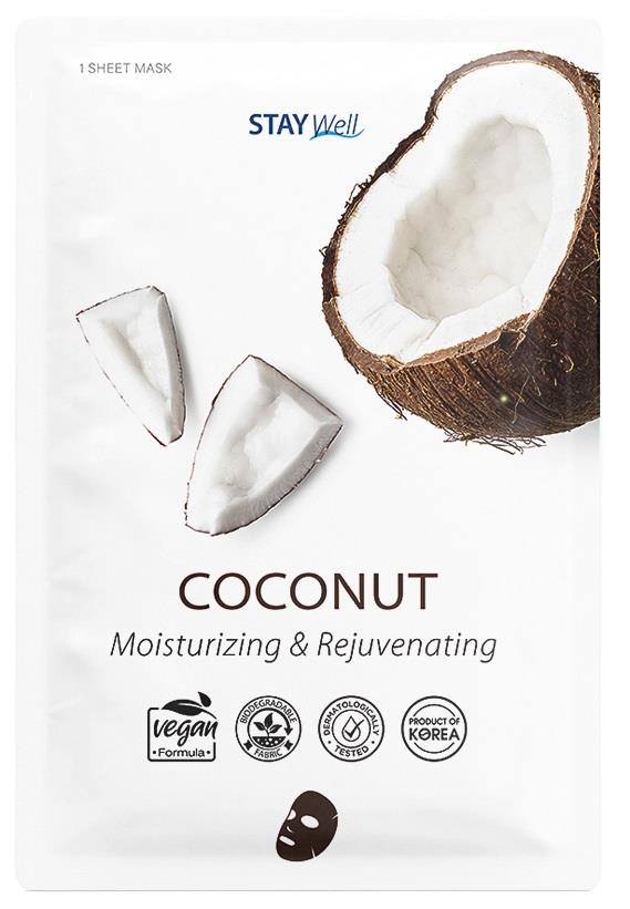 Stay Well Vegan Sheet Mask - Coconut 20 g