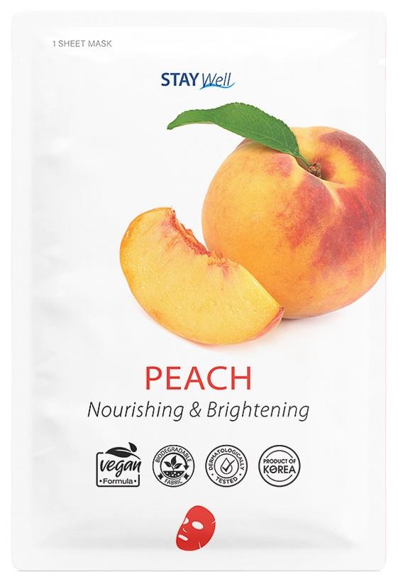 STAY Well Vegan sheet mask - Peach 20 g