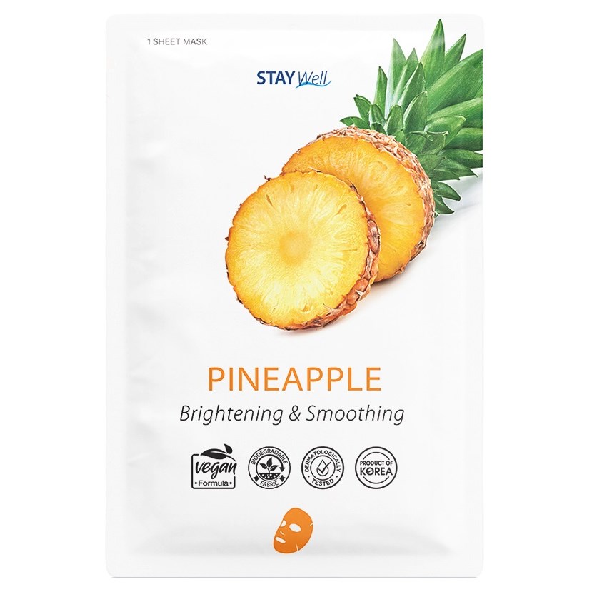 Stay Well Vegan sheet mask - Pineapple 20 g billede