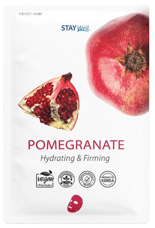 Stay Well Vegan Sheet Mask - Pomegranate 20 g