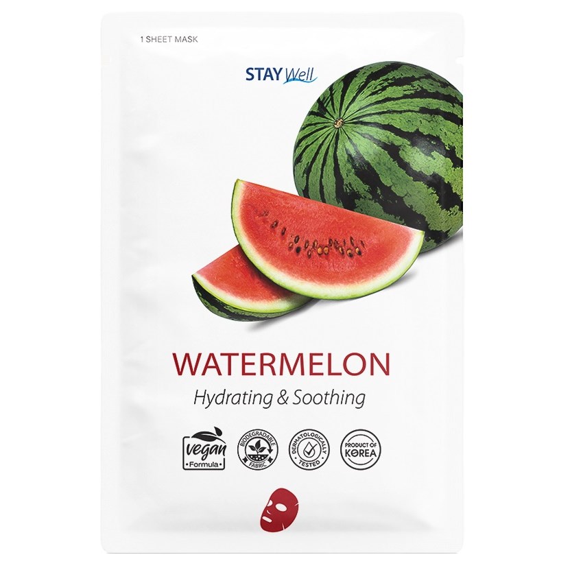 Stay Well Vegan sheet mask - Watermelon 20 g billede