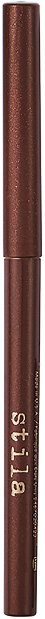 A brown makeup pencil with a cap, labeled 'Stila'.
