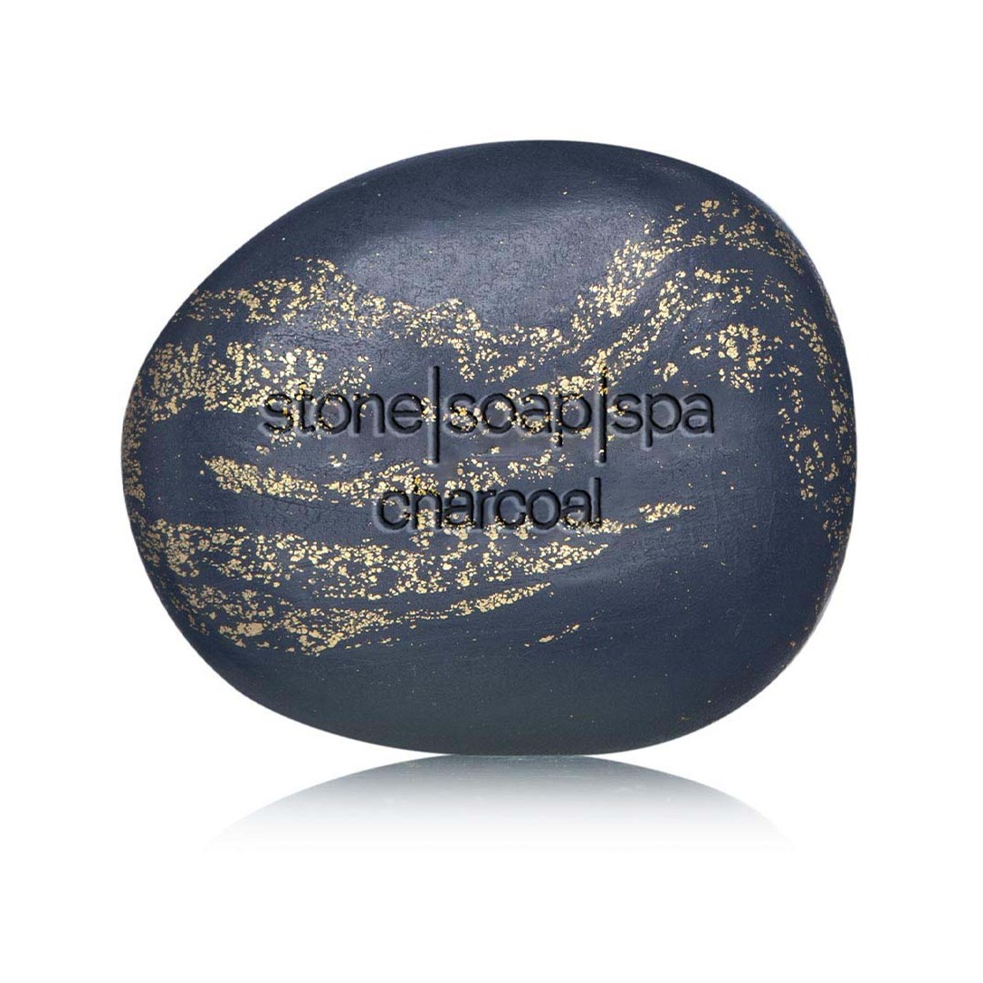 Stone Soap Spa Stone Soap Charcoal w. Goldleaf 120 g