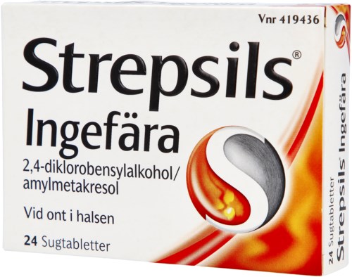 Strepsils Ingefära Sugtablett 24 st