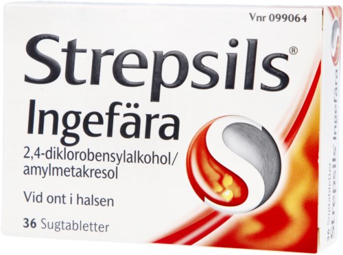 Strepsils Ingefära Sugtablett 36 st