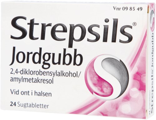 Strepsils Jordgubb Sugtablett 24 st