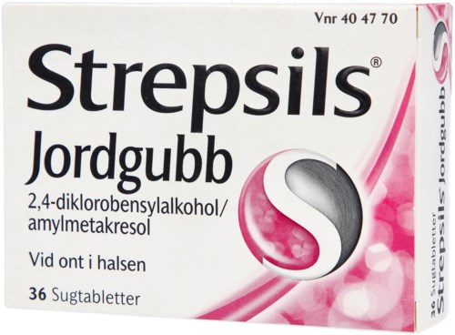 Strepsils Jordgubb Sugtablett 36 st