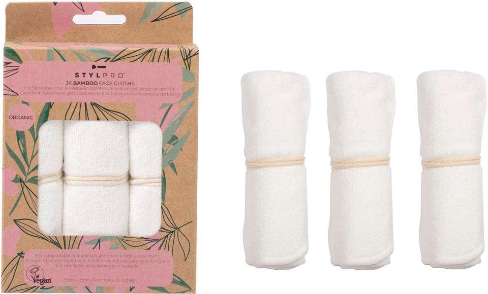 STYLPRO Bamboo Face Cloth-3 Pack