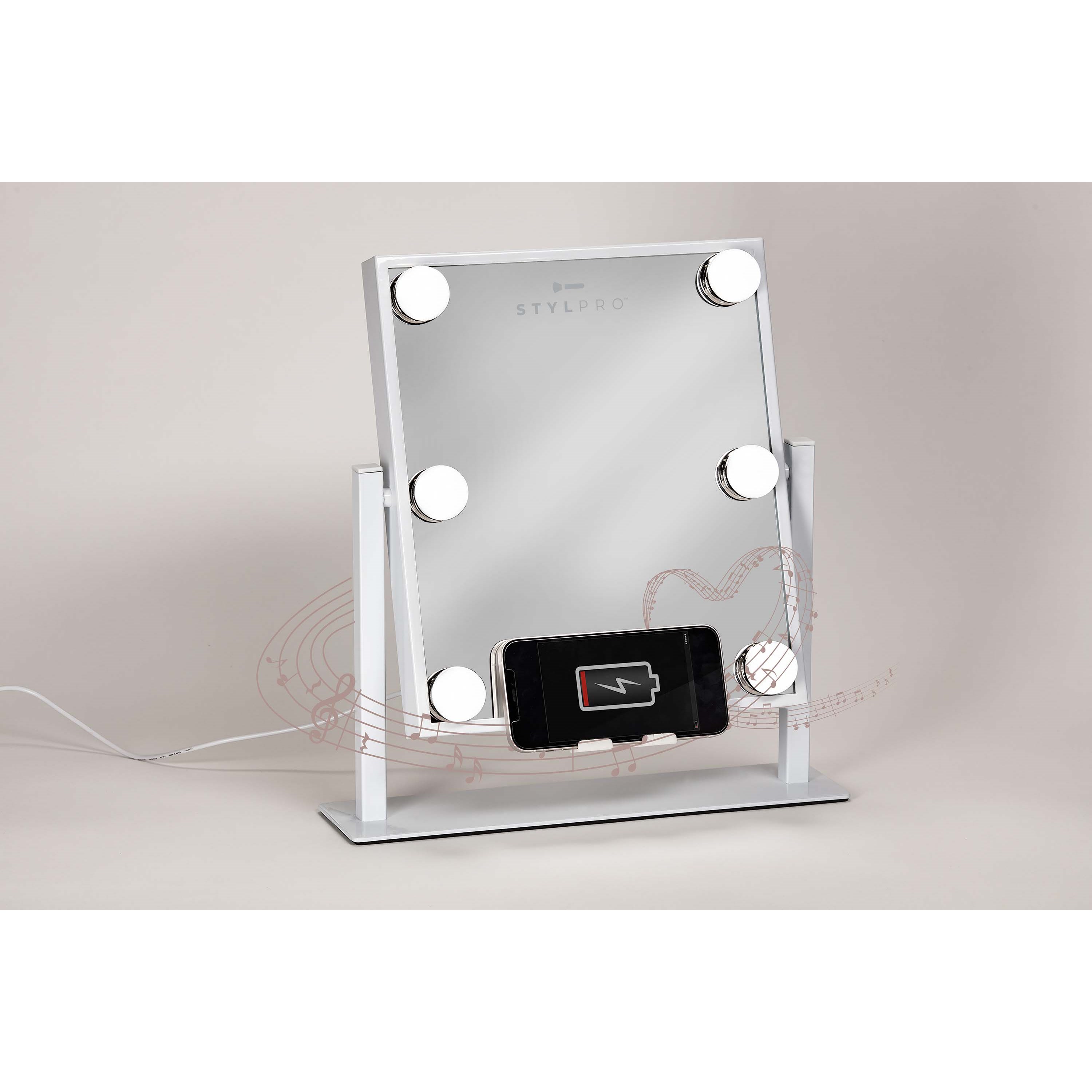 STYLPRO GLAM & GROOVE Hollywood Vanity Music Mirror - Lusterko (obrázok 9)