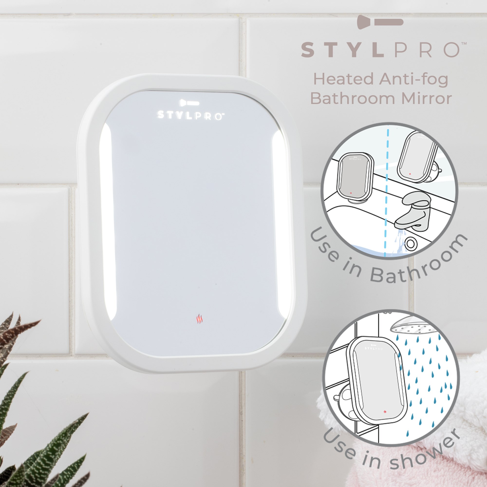 STYLPRO Heated Anti-fog Bathroom Mirror (obrázok 8)