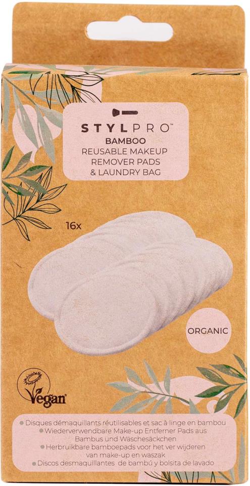 STYLPRO Reusable Bamboo Makeup Remover Pads 16-pack
