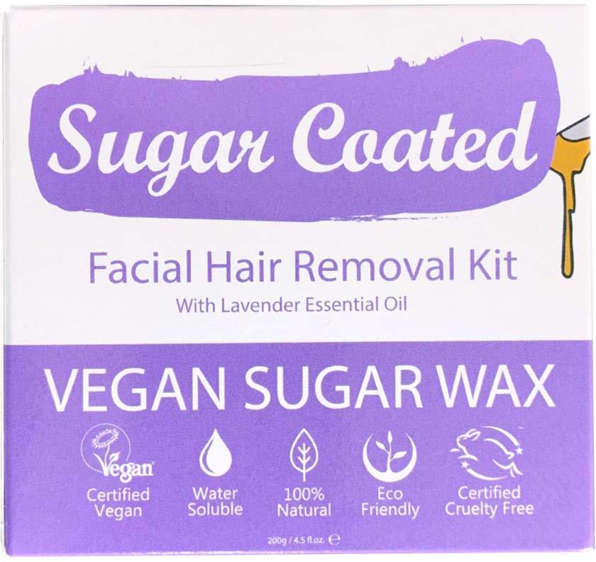 Sugar Coated Facial Hair Removal Kit With Lavender Essential 200 g