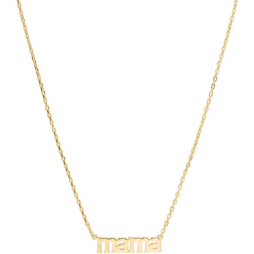 SUI AVA Mama text necklace Gold