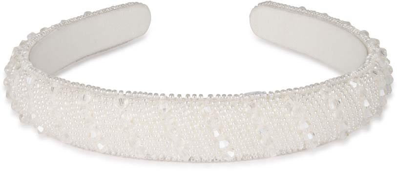 SUI AVA Porcelain Headband Small White