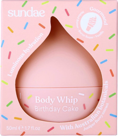 Sundae MINI Birthday Cake Body Whip Moisturiser 50 ml