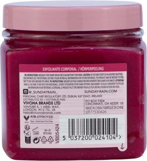 Sunday Rain Body Scrub Rose 400 g