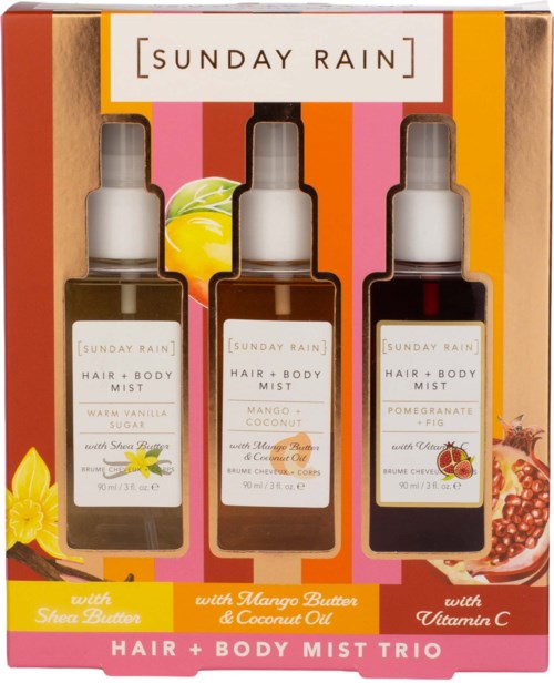 Sunday Rain Hair + Body Mist Trio
