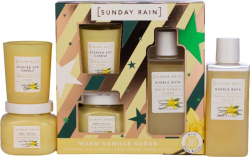Sunday Rain Warm Vanilla Sugar Bath Trio