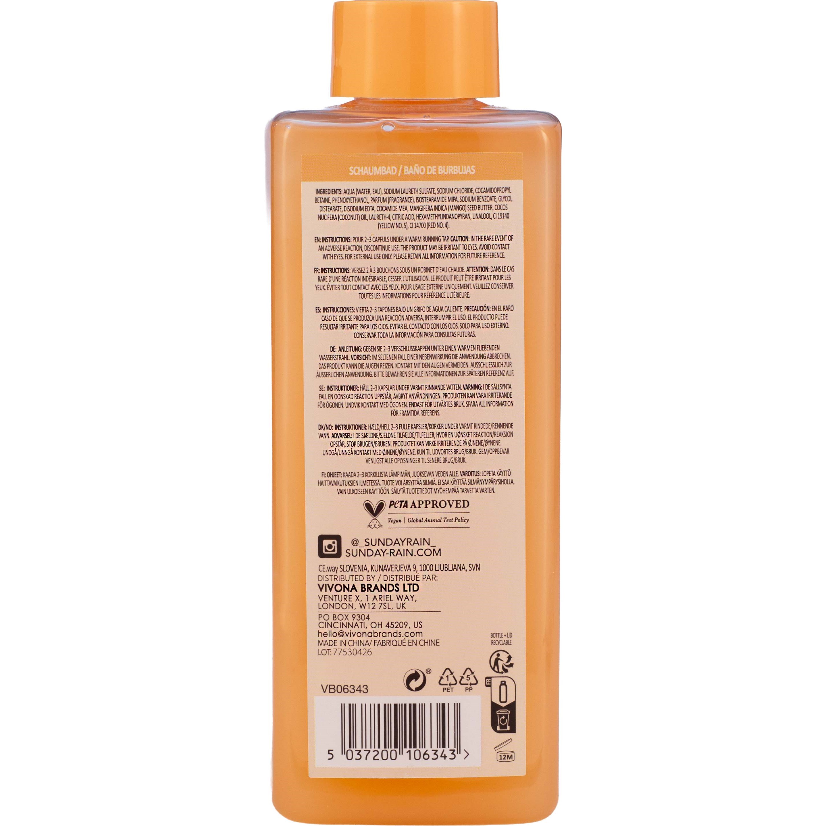 Sunday Rain Mango Bubble Bath 450 ml (zdjęcie 3)