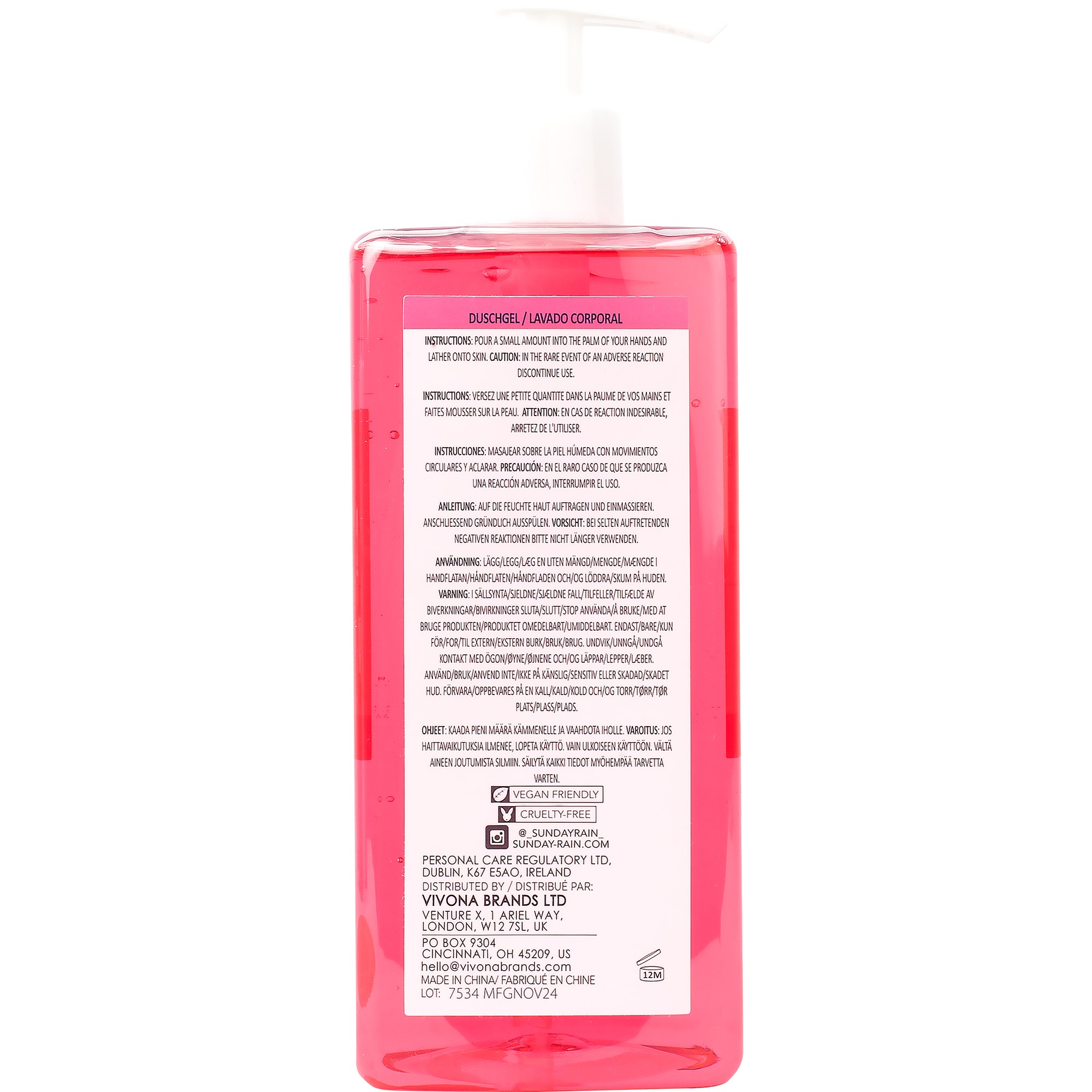 Sunday Rain Pink Grapefruit & Sea Salt Body Wash 450 ml (obrázok 4)