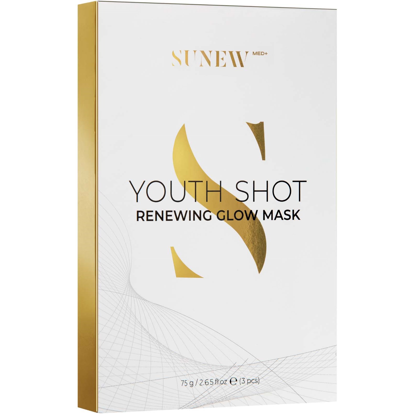 SUNEWMED+ Youth Shot Regenerating Glow Face Sheet Mask - Regenerierende Tuchmaske + Glow 3 St.